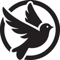 oiseau logo vecteur art illustration noir couleur, oiseau icône vecteur silhouette