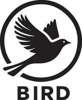 oiseau logo vecteur art illustration noir couleur, oiseau icône vecteur silhouette 8
