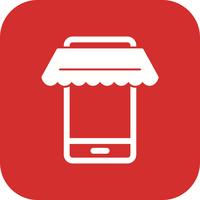 Icône de magasinage en ligne de vecteur