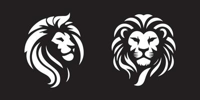 conception d'illustration de modèle de vecteur de logo de tête de lion