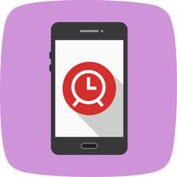 Icône de vecteur d&#39;application mobile d&#39;alarme