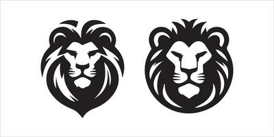 conception d'illustration de modèle de vecteur de logo de tête de lion