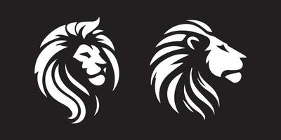 conception d'illustration de modèle de vecteur de logo de tête de lion