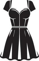 femelle robe vecteur silhouette, femme robe icône vecteur 15