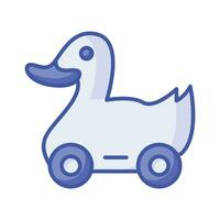 vérifier cette soigneusement conçu icône de canard jouet, les enfants jouets vecteur