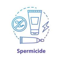 icône de concept bleu spermicide vecteur