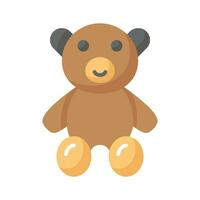 nounours ours icône dans branché conception style, mignonne nounours ours vecteur pour des gamins en jouant