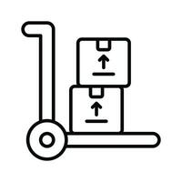 bagage Chariot, parcelle chariot vecteur conception isolé sur blanc arrière-plan, chariot icône