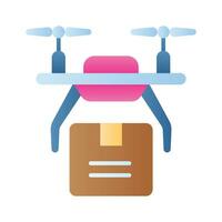 un icône de drone livraison, drone livraison un service vecteur conception
