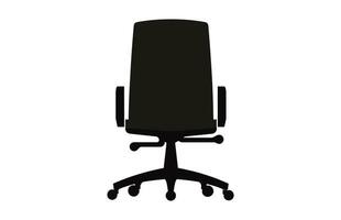 un Bureau chaise silhouette vecteur gratuit