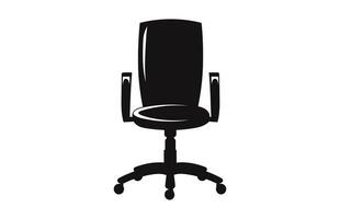 un Bureau chaise silhouette vecteur gratuit