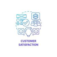 icône de concept de satisfaction client vecteur