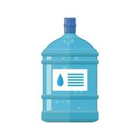 Bureau Plastique bouteille pour l'eau glacière, vecteur illustration dans plat style isolé sur blanc