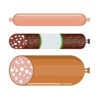 divers saucisses collection. vecteur illustration dans plat style