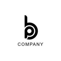 pb lettre marque logo conception vecteur