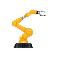 usine de mains industrielles automatiquement robots processus de fabrication systèmes d'aide intelligents réalistes vecteur