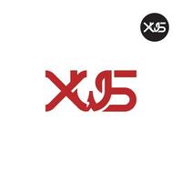 lettre xws monogramme logo conception vecteur