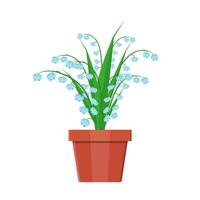 fleur plante dans fleur pot. décoration Accueil plante. vecteur illustration dans plat style