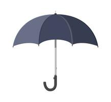 classique ouvert noir parapluie. personnel accessoire. protection de pluie. parapluie isolé sur blanc Contexte. vecteur illustration dans plat style