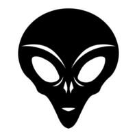extraterrestre vecteur noir icône isolé sur blanc Contexte