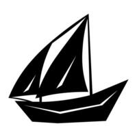 bateau vecteur noir icône isolé sur blanc Contexte