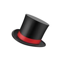 chapeau magique vêtements magicien gentleman vecteur chapeau haut de forme réaliste