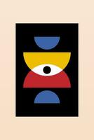 abstrait bauhaus affiche. plat coloful bauhaus art affiche vecteur