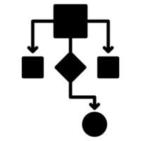 processus couler icône ligne vecteur illustration