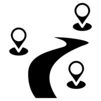 feuille de route Planification icône ligne vecteur illustration