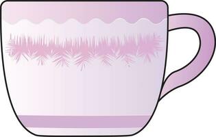 une charmant violet tasse vecteur