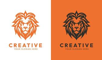 Lion logo, vecteur logo, animal minimal logo, mascotte logo