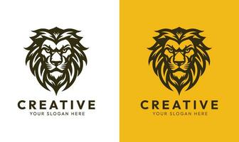 Lion logo, vecteur logo, animal minimal logo, mascotte logo