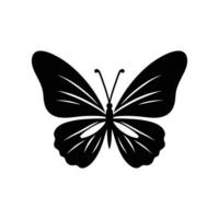 papillon silhouette icône. clipart image isolé sur blanc Contexte vecteur