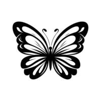 papillon silhouette icône. clipart image isolé sur blanc Contexte vecteur