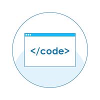 Fenêtre du navigateur avec code vecteur