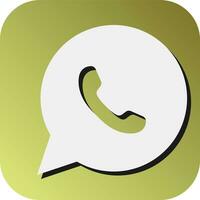 WhatsApp vecteur glyphe pente Contexte icône pour personnel et commercial utiliser.