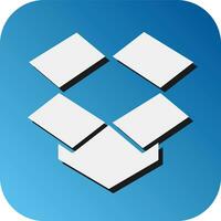 dropbox vecteur glyphe pente Contexte icône pour personnel et commercial utiliser.