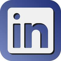 linkedin vecteur glyphe pente Contexte icône pour personnel et commercial utiliser.