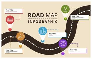 modèle d'infographie de concept de plan d'affaires de rapport créatif de feuille de route vecteur