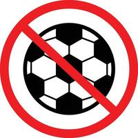 non football, Football ou Balle Jeux permis signe vecteur