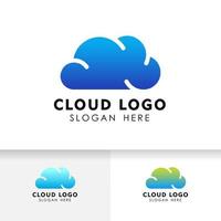 icône de vecteur de modèle de conception de logo de nuage. logo de technologie cloud.