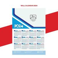 modèle de calendrier 2024 vecteur