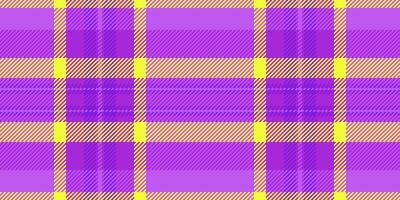 album textile Contexte plaid, fête tartan vecteur vérifier. détaillé modèle texture sans couture en tissu dans violet et citron vert couleurs.