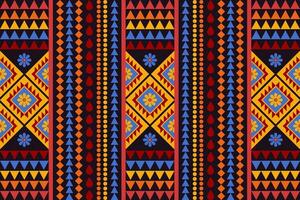 géométrique ethnique modèle traditionnel conception pour arrière-plan, tapis, fond d'écran, vêtements, emballage, batique, tissu, vecteur illustration broderie style. tribal modèle