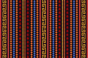 géométrique ethnique modèle traditionnel conception pour arrière-plan, tapis, fond d'écran, vêtements, emballage, batique, tissu, vecteur illustration broderie style. tribal modèle