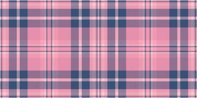 unique en tissu vérifier arrière-plan, à carreaux sans couture modèle texture. frontière plaid vecteur textile tartan dans bleu et rose couleurs.