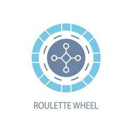 roulette roue concept ligne icône. Facile élément illustration. roulette roue concept contour symbole conception. vecteur