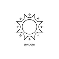 lumière du soleil concept ligne icône. Facile élément illustration. lumière du soleil concept contour symbole conception. vecteur