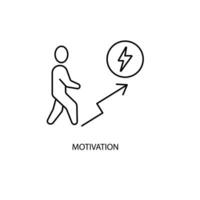 motivation concept ligne icône. Facile élément illustration.motivation concept contour symbole conception. vecteur