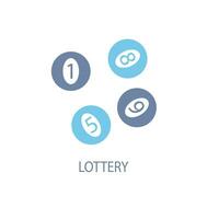 loterie des balles concept ligne icône. Facile élément illustration. loterie des balles concept contour symbole conception. vecteur